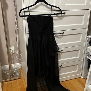 BLACK HIGH LOW DRESS